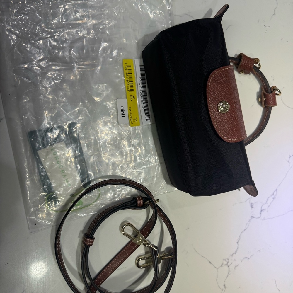 Longchamp Black and Brown Women's Bag